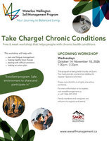 Take Charge Chronic Conditions- ONLINE WORKSHOP- October 14, 2026